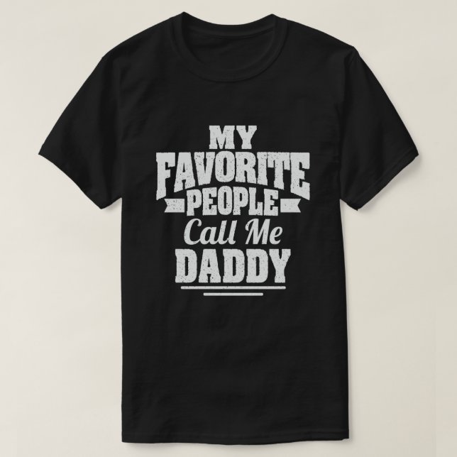 Mina favoriter kallar mig pappa - Lustigt gift T Shirt (Design framsida)