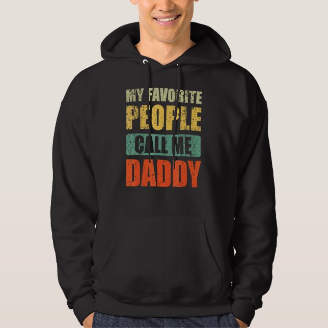 Mina favoriter kallar mig pappa Pappa Fars dag Hoodie (Framsida)