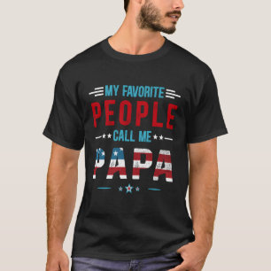 Mina favoriter kallar mig Pappa Patriot USA flagga T Shirt
