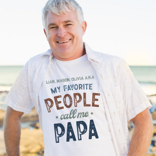 Mina favoriter kallar mig Pappa Personlig T Shirt