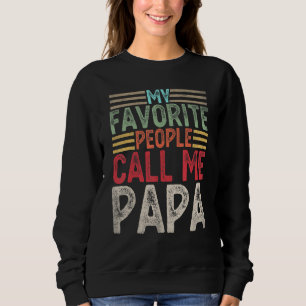 Mina favoriter kallar mig Pappa Retro Lycklig Far T Shirt