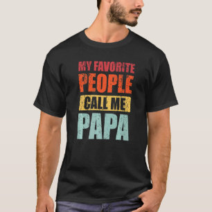 Mina favoriter kallar mig Pappa Retro Pappa Far T Shirt