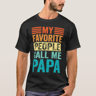 Mina favoriter kallar mig Pappa Retro Vintage Mana T Shirt