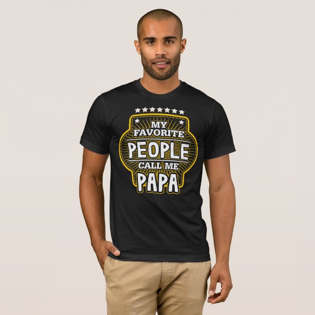 Mina favoriter kallar mig PAPPA T Shirt (Hel framsida)