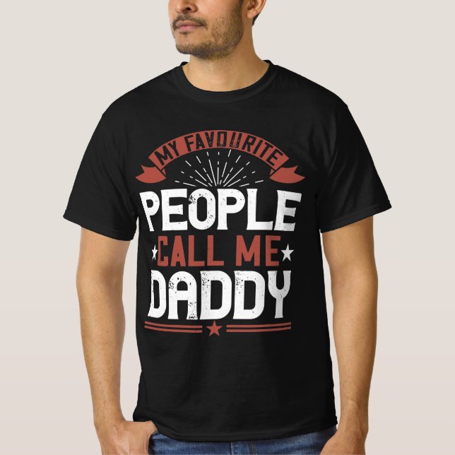 Mina favoriter kallar mig pappa t shirt (Framsida)
