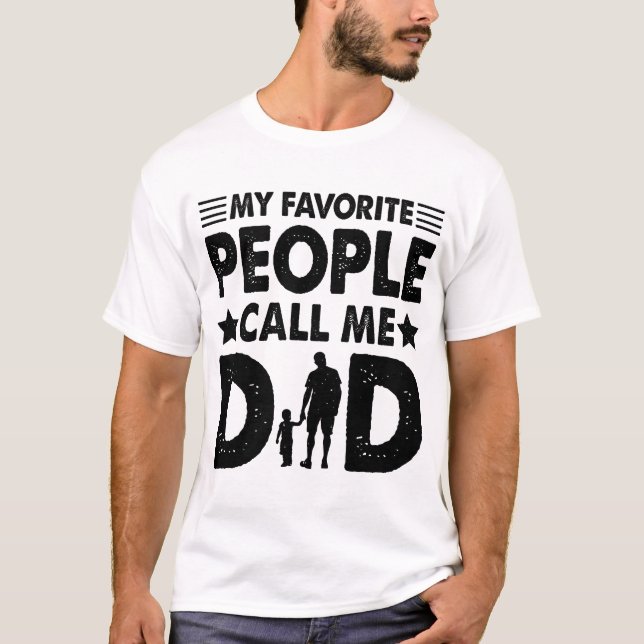 Mina favoriter kallar mig Pappa T Shirt (Framsida)