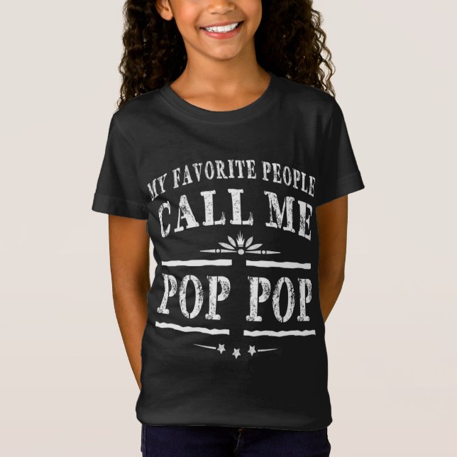 Mina favoriter kallar mig pop-farfar-gåva t shirt (Framsida)