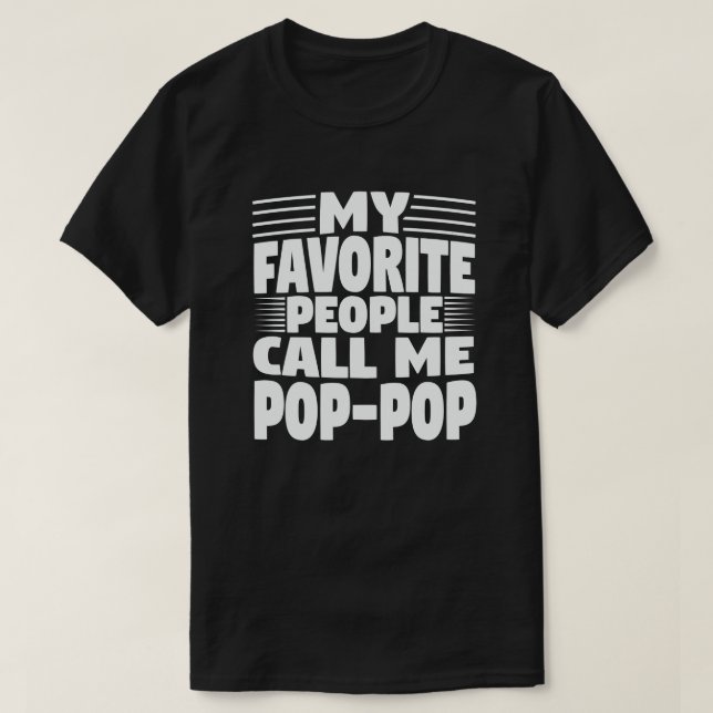 Mina favoriter kallar mig Pop Funny Grandpa T Shirt (Design framsida)