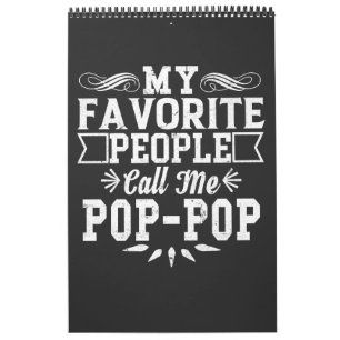 Mina favoriter kallar mig Pop-Pop Fars dag T- Kalender