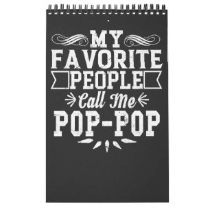 Mina favoriter kallar mig Pop-Pop Fars dag T- Kalender