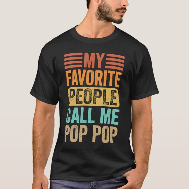 Mina favoriter kallar mig pop-popprep-morfar t shirt (Framsida)