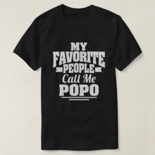 Mina favoriter kallar mig Popo - Lustigt gift T Shirt