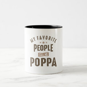 Mina favoriter kallar mig Poppa Två-Tonad Mugg