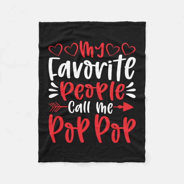 Mina favoriter kallar mig Poppop Fleecefilt (Framsidan)