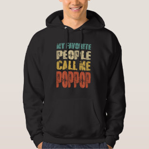 Mina favoriter kallar mig Poppop Funny Pappa Pappa Hoodie