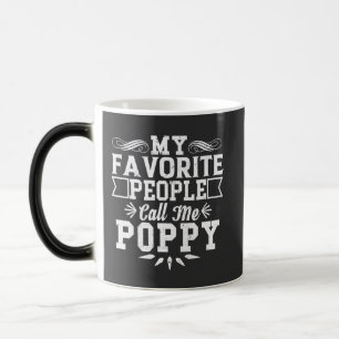 Mina favoriter kallar mig Poppy Fars dag Gif Magisk Mugg