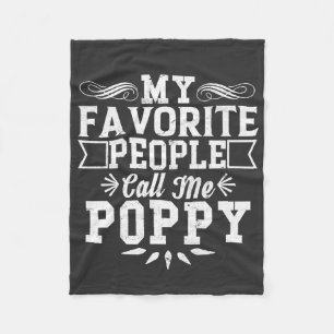 Mina favoriter kallar mig Poppy Fars dag Gift Fleecefilt