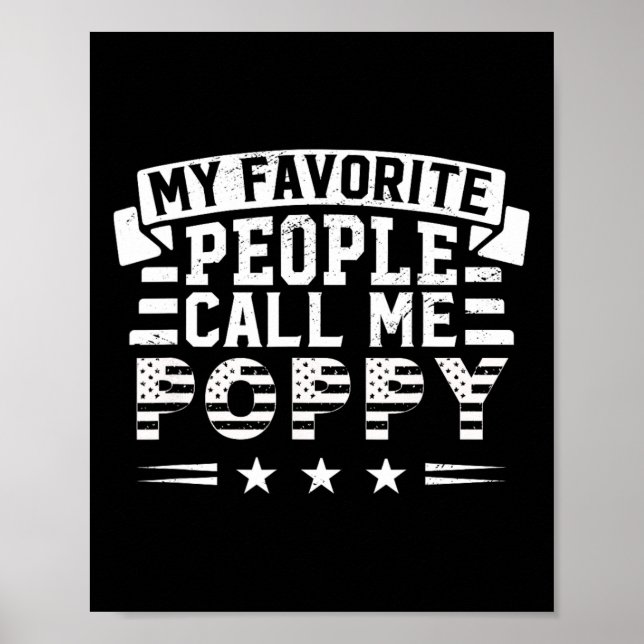 Mina favoriter kallar mig Poppy Funny Pappor Da Poster (Framsidan)