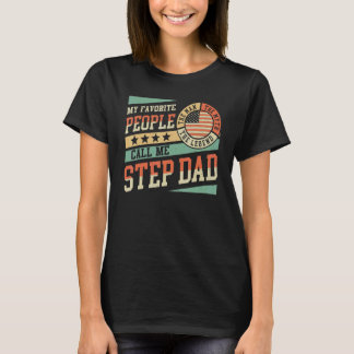Mina favoriter kallar mig Stepdad Manar Retro Papp T Shirt