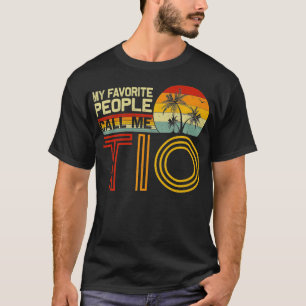 Mina favoriter kallar mig Tio Vintage Retro Funny T Shirt