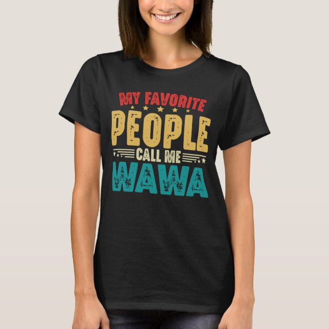 Mina favoriter kallar mig Wawa Mors dag T Shirt (Framsida)