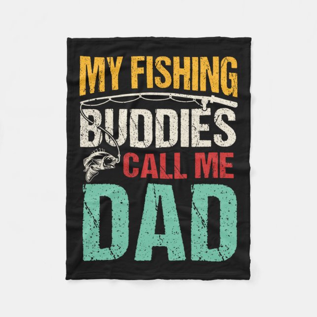 Mina favoritfiskedagar kallar mig Pappa Fiskare Fleecefilt (Framsidan)