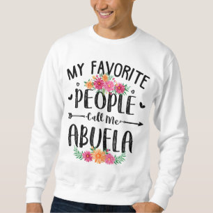 Mina favoritfolk kallar mig Abuela Mors dag Gif Lång Ärmad Tröja