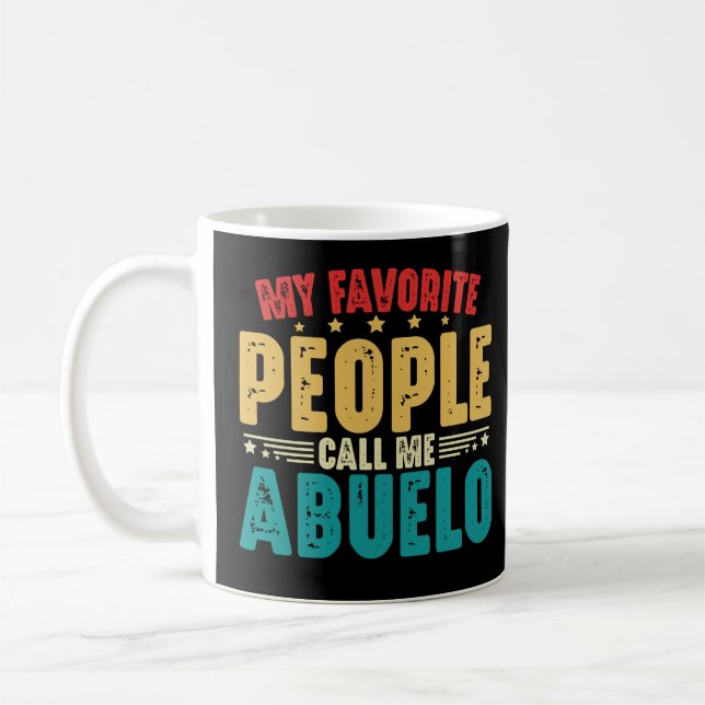 Mina favoritfolk kallar mig Abuelo Fars dag Kaffemugg (Vänster)