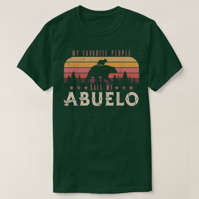 Mina favoritfolk kallar mig Abuelo Manar Retro Bea T Shirt (Design framsida)