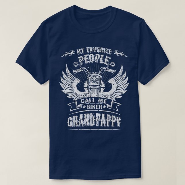 Mina favoritfolk kallar mig Biker morpappy Manar M T Shirt (Design framsida)