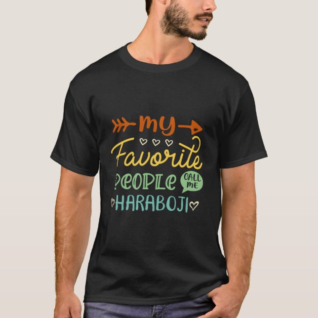 Mina favoritfolk kallar mig Haraboji koreansk morf T Shirt (Framsida)