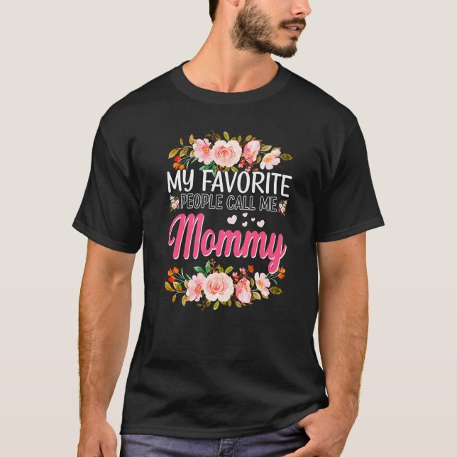 Mina favoritfolk kallar mig Mamma Lycklig Mor KEDA T Shirt (Framsida)