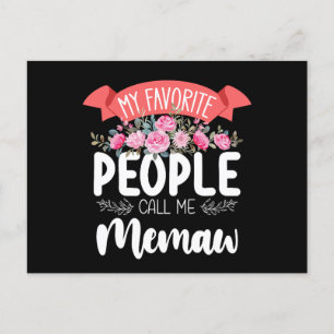Mina favoritfolk kallar mig Memaw Mors dag Vykort