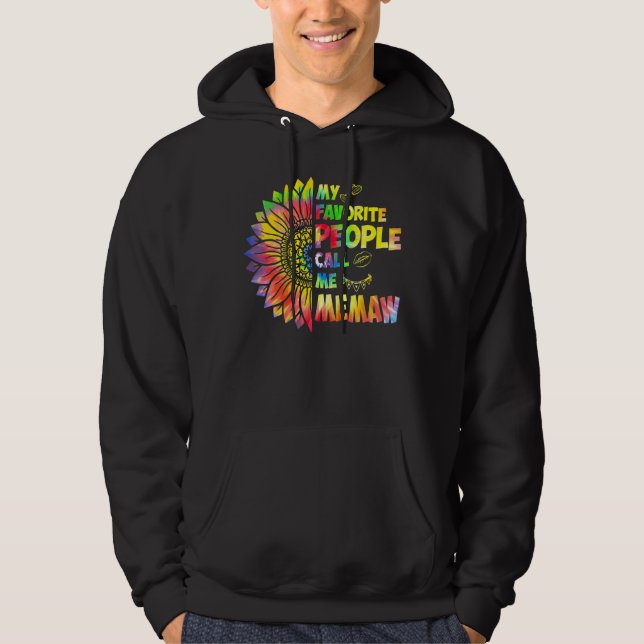Mina favoritfolk kallar mig Memaw Solromorma Hoodie (Framsida)