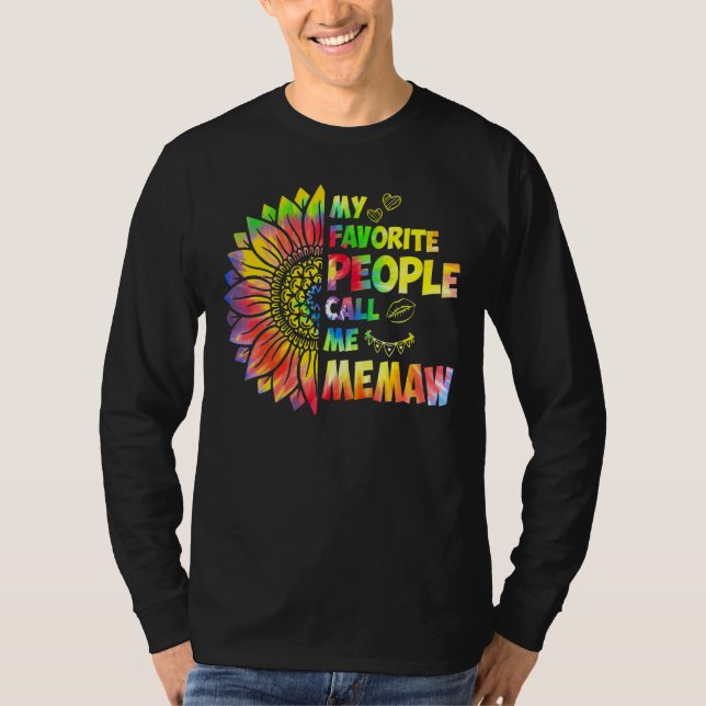 Mina favoritfolk kallar mig Memaw Solromorma T Shirt (Framsida)