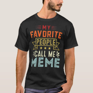 Mina favoritfolk kallar mig Meme Retro Mor Da T Shirt