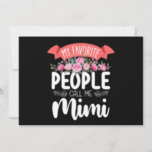 Mina favoritfolk kallar mig Mimi Mors dag Inbjudningar