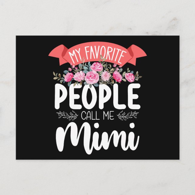 Mina favoritfolk kallar mig Mimi Mors dag Vykort (Framsida)