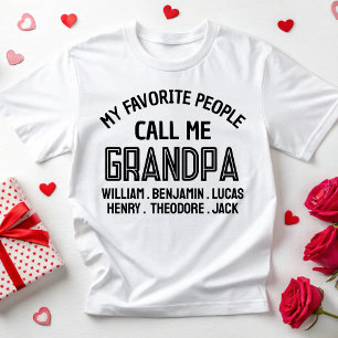 Mina favoritfolk kallar mig morfar pappa-födelseda t shirt