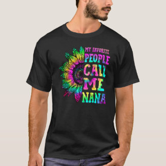 Mina favoritfolk kallar mig Nana Solros Tie Dye T Shirt