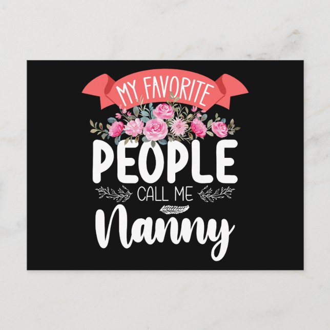 Mina favoritfolk kallar mig Nanny Mors dag Vykort (Framsida)