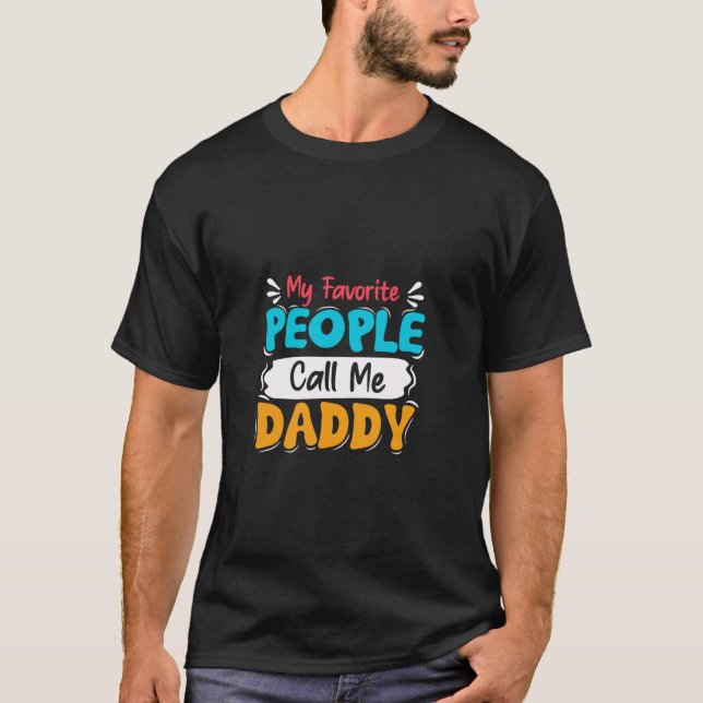 Mina favoritfolk kallar mig pappa Pappa Grandpa Ca T Shirt (Framsida)