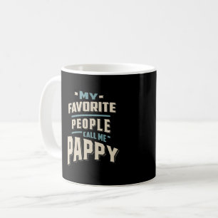 Mina favoritfolk kallar mig Pappy - Far farmor Kaffemugg