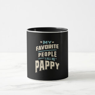 Mina favoritfolk kallar mig Pappy - Far farmor Mugg