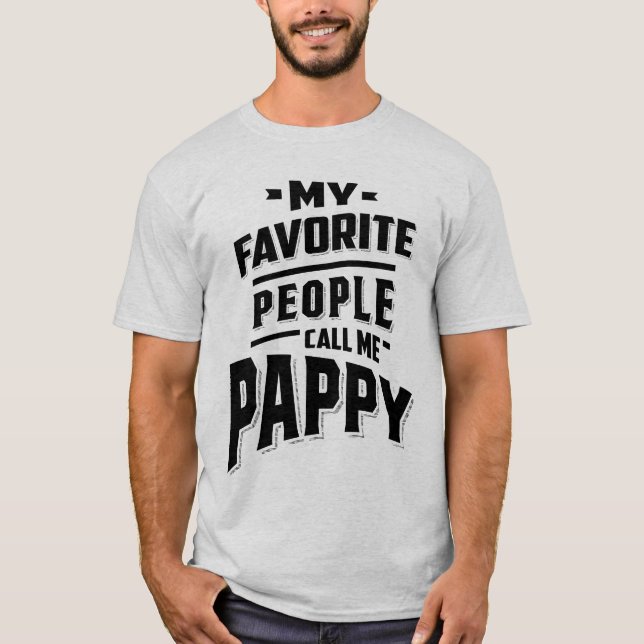 Mina favoritfolk kallar mig Pappy - Far farmor T Shirt (Framsida)