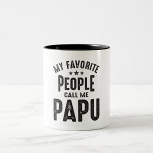 Mina favoritfolk kallar mig Papu - morfar Två-Tonad Mugg