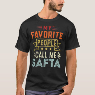 Mina favoritfolk kallar mig Safta Retro Mor T Shirt