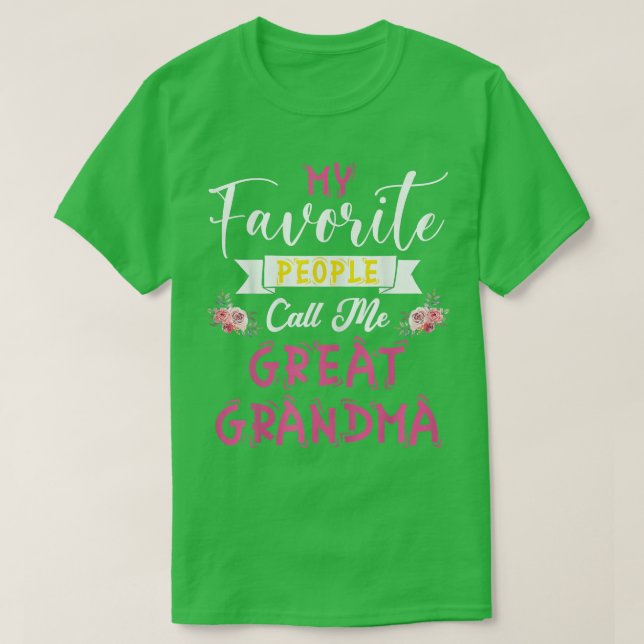 Mina favoritfolk kallar mig Underbar Grandma Mor T Shirt (Design framsida)