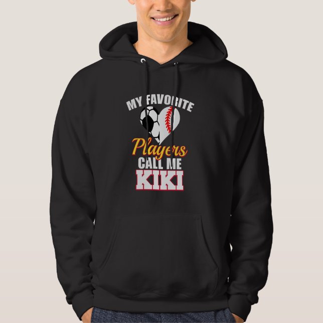 Mina favoritfotbollsspelare kallar mig Kiki F Hoodie (Framsida)