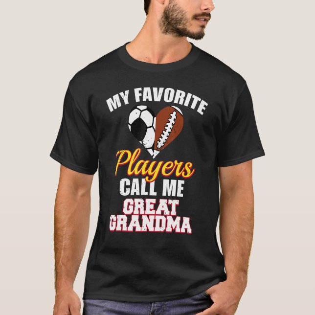 Mina favoritfotbollsspelare kallar mig Underbar T Shirt (Framsida)